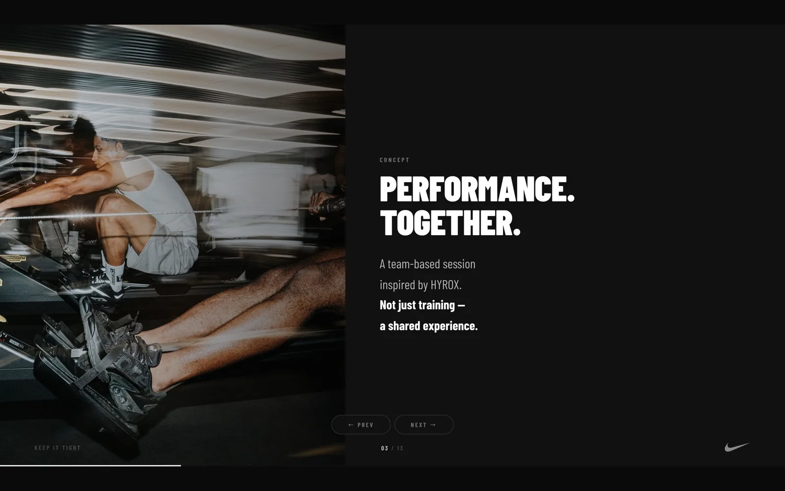 Nike Performance Session Dubai concept slide